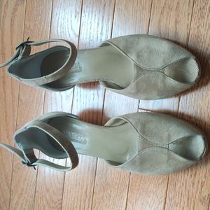 Varda suede peep-toe shoes, size 37.5